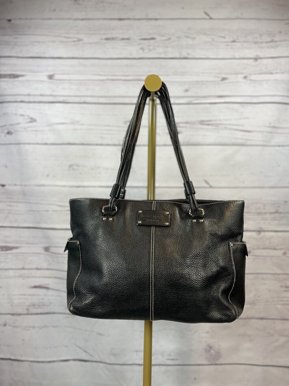 Kate Spade New York Black Pebbled Leather Multi Strap Tote Shoulder Bag - Picture 1 of 10